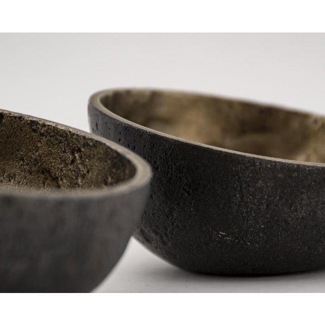 Brutalist Brass Bowls with Gilded Interior, 1960s, Set of 2 For Sale - Image 15 of 18