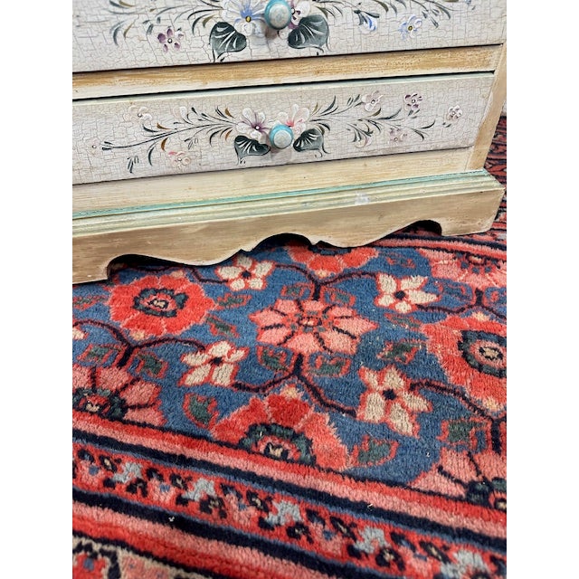 1990s Beautiful 5 Drawer Hand Painted Chest For Sale - Image 11 of 11