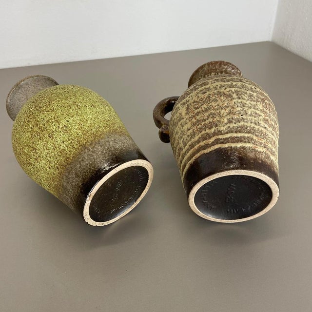 Pottery Fat Lava Vases from Scheurich, Germany, 1970s, Set of 2 For Sale - Image 18 of 18