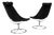 Jetson Lounge Chairs with Black Leather by Bruno Mathsson, 2000s, Set of 2 For Sale