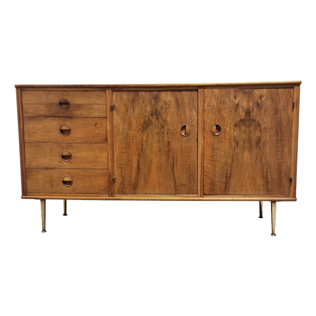 Walnut and Brass Sideboard by William Watting for Fristho, 1950s For Sale