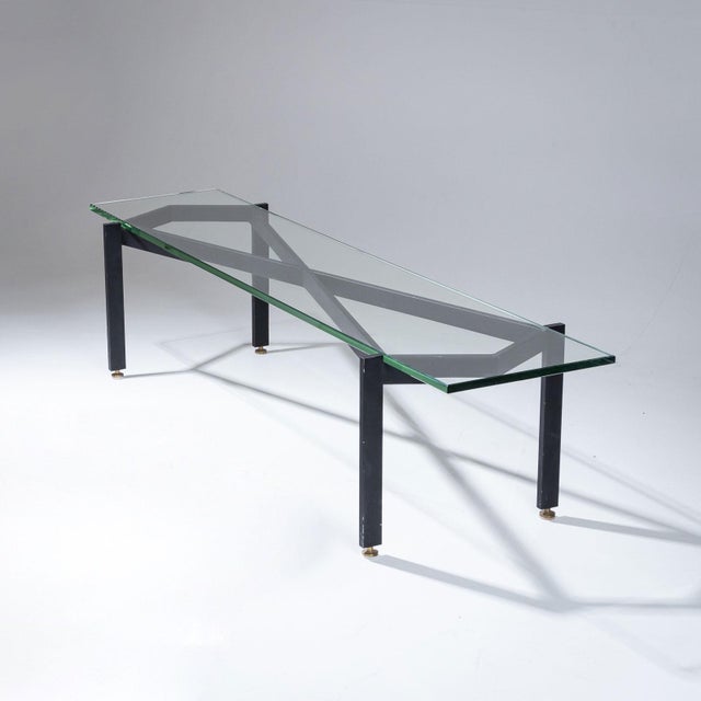 1960s Coffee Table with Black Iron Frame, Italy, 1960s For Sale - Image 5 of 16