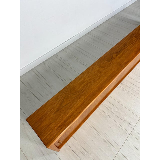 Mid-Century Teak Floating Wall-Mounted Sideboard from Bartels, 1960s For Sale - Image 10 of 11