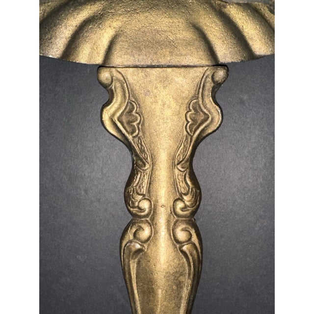 Metal Vintage Mid 20th Century Gold Cast Metal Decorative Ladle Spoon For Sale - Image 7 of 12