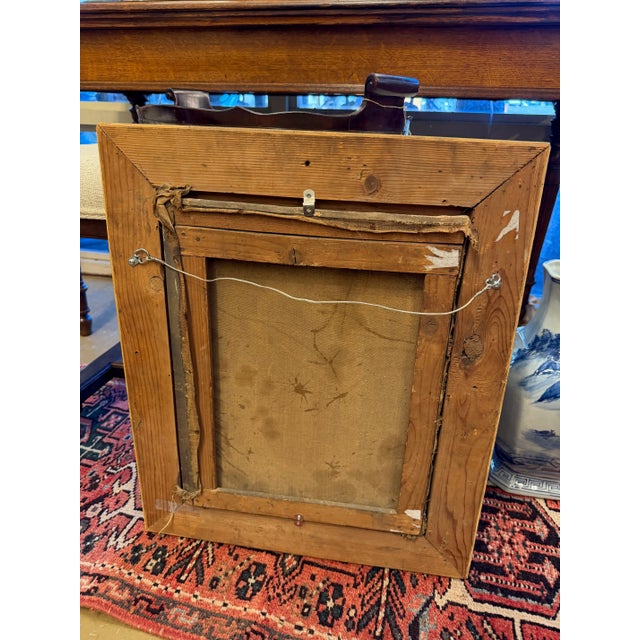 Paint Vintage French Painting For Sale - Image 7 of 7