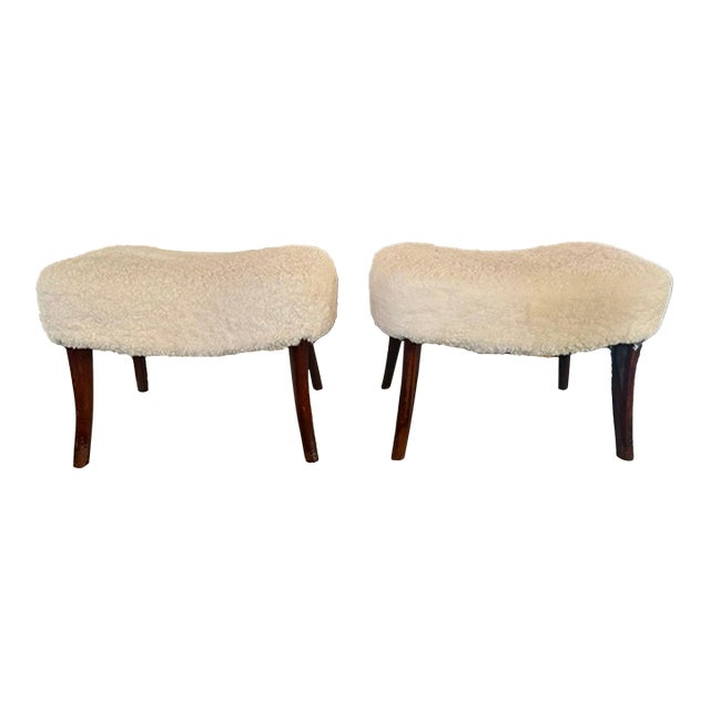 Pair of Italian Gio Ponti Stools For Sale