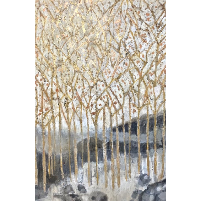 Gold Leaf Tree Painting by Bryan Boomershine For Sale