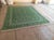 Handmade Cotton Area Rug, Vegetable Dyed, Forest Green Shooting Star Dhurrie -9'x12' For Sale - Image 9 of 14