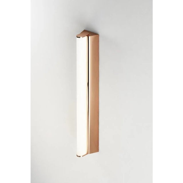 Ip metrop 325 polished copper wall light by emilie cathelineau dimensions: d 32.5 x w 5 x h 4.5 cm materials: solid brass,...