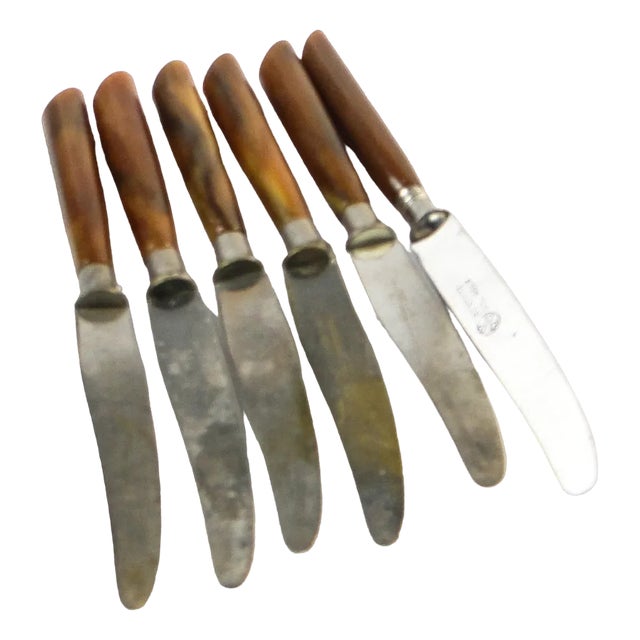 Vintage German Bakelite Knives, 1950s, Set of 6 For Sale