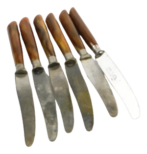 Vintage German Bakelite Knives, 1950s, Set of 6