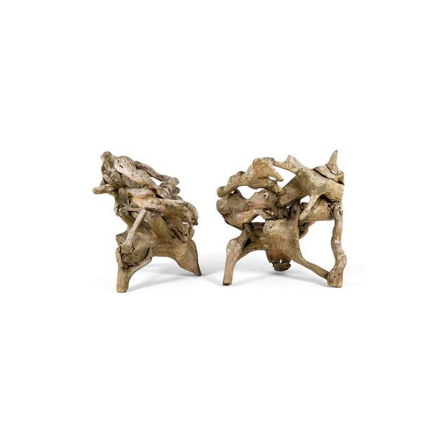 Teak Root Wood Armchairs, Set of 2 For Sale - Image 4 of 17