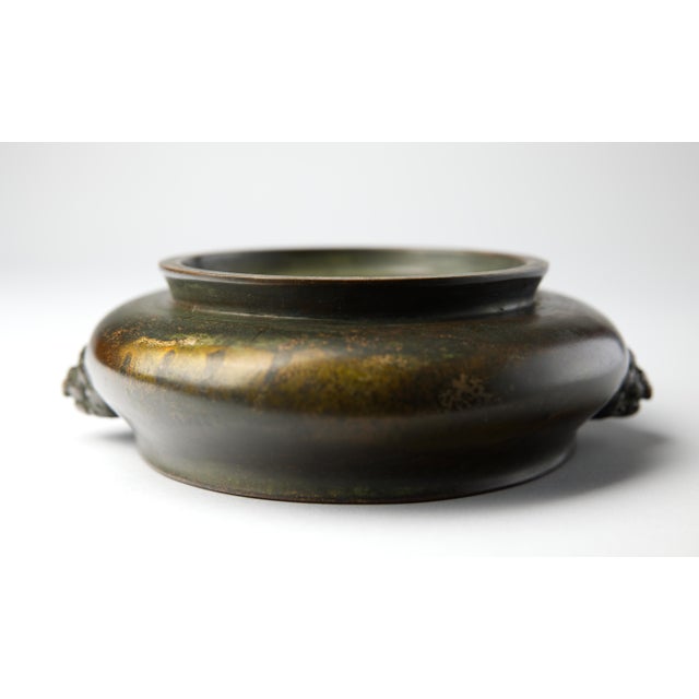 Chinese Bronze Censer With Lion-Mask Handles, Apocryphal Xuande Mark, 19th–20th Century For Sale - Image 10 of 11