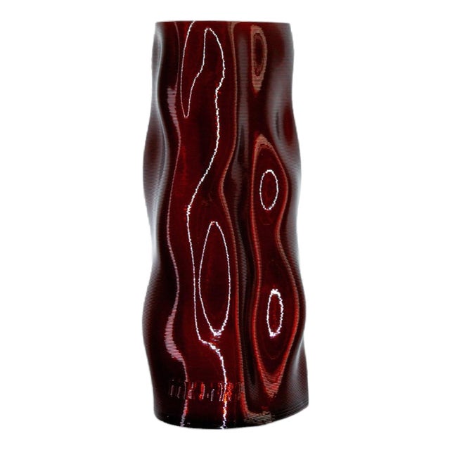 Tall Amber Magma Vase by Mana For Sale