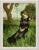 Early 21st Century Listening by Nadezda | Oil on Panel Woman sitting in grass with a birdhouse in the background. For Sale - Image 5 of 5