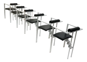 Postmodern Trix Armchairs by K.F. Förster for KFF Design, Germany, 1980s, Set of 6