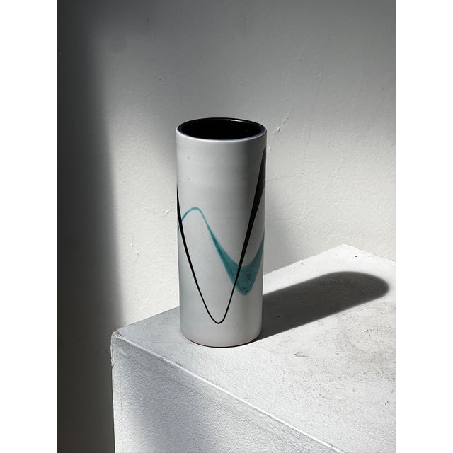 Vintage Müller Lucerne Studio Pottery Vase - Mid-Century Modern Swiss Ceramic For Sale - Image 9 of 9