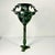 1970s Vintage Neoclassical English Stag Head Faux Verdigris Green Tole Pedestal Urn Vase. For Sale - Image 9 of 15