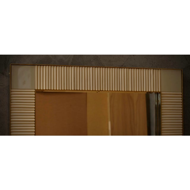 Mid-Century Console Wall Mirror in Murano Glass and Brass, 2000 For Sale - Image 4 of 10