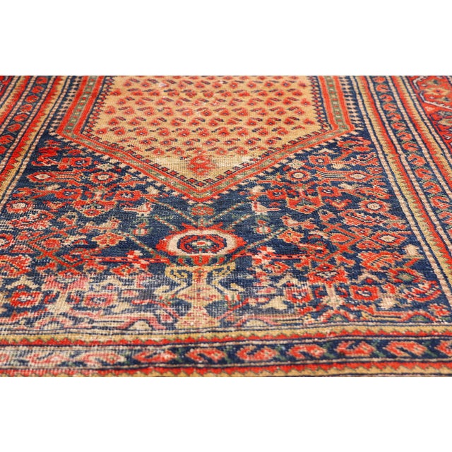 Late 19th Century Late 19th Century Persian Malayer Rug Runner, 04'02 X 09'08 For Sale - Image 5 of 10