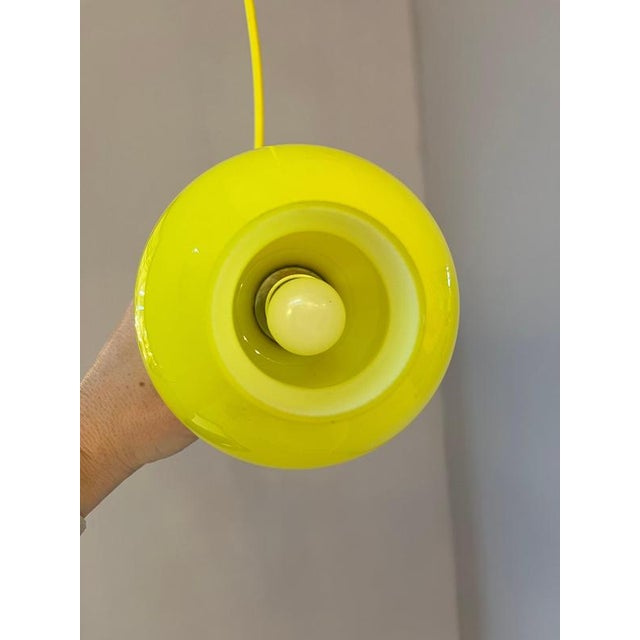 Metal Yellow Glass Pendant from Holmegaard For Sale - Image 7 of 10