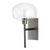 Scando Mod Wall Sconce in Gunmetal & Clear Glass For Sale