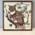 White Mid-Century Hand Decorated Tile Panel Owls For Sale - Image 8 of 8