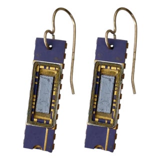 Artist-Made Computer Chip Earrings For Sale