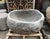 Solid stone boulder with carved out center, creating a one of a kind giant bowl. Polished smooth inside with rough natural...
