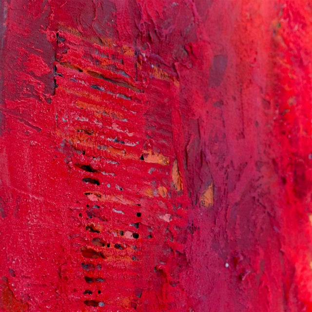 Early 21st Century Giuseppe Caiafa, Ascensione di Fuoco: Abstract Textured Composition, Mixed Media on Canvas, 2025 For Sale - Image 5 of 7