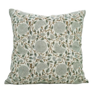 Fabdivine Handcrafted Block Print Cushion Cover 20x20 Inch Viscose Linen-Karwachauth For Sale