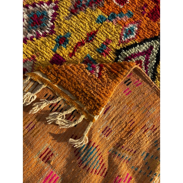 Orange Vintage Moroccan Berber Wool Rug, 1990 For Sale - Image 8 of 11