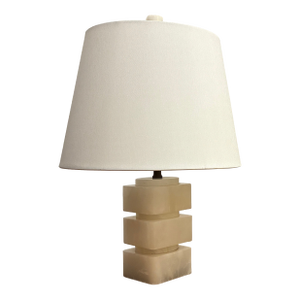 Small Vintage White Marble Lamp