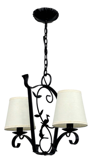Art Deco Wrought Iron Pendant from Bjerkas Armatur, Sweden, 1930s-1940s