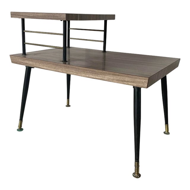 Mid-Century Modern Two Tier End Table For Sale