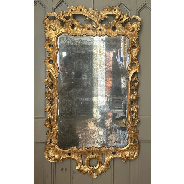 Gold Early 18th Century Irish George II Giltwood Mirror For Sale - Image 8 of 8