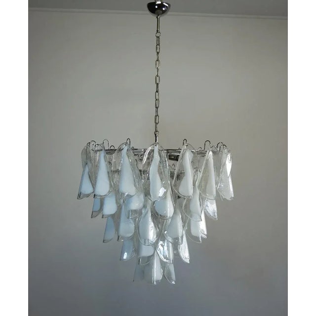 Mid-Century Modern Vintage Italian Murano Chandelier, 1990 For Sale - Image 3 of 13