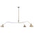 AERIN for Visual Comfort Signature Charlton Grande Triple-Arm Chandelier in Hand-Rubbed Antique Brass For Sale