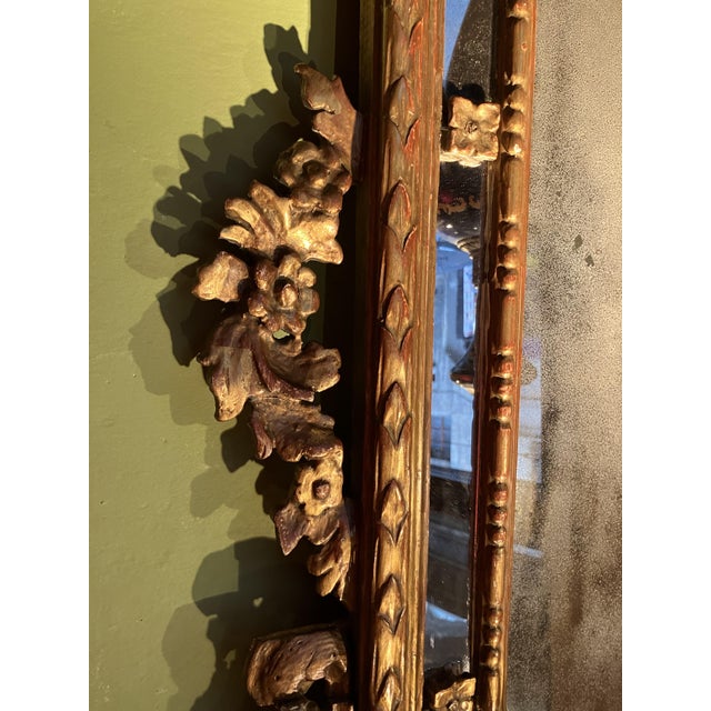 Gold Large 19th Century French Giltwood Marriage Mirror Antique Overmantel Mirror with Original Mercury Foxed Glass For Sale - Image 8 of 13