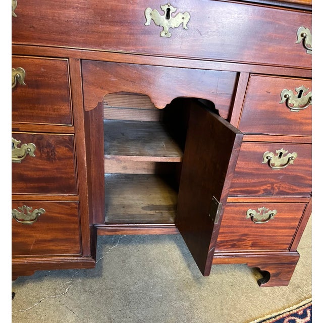 Antique American Kneehole Desk For Sale - Image 11 of 12