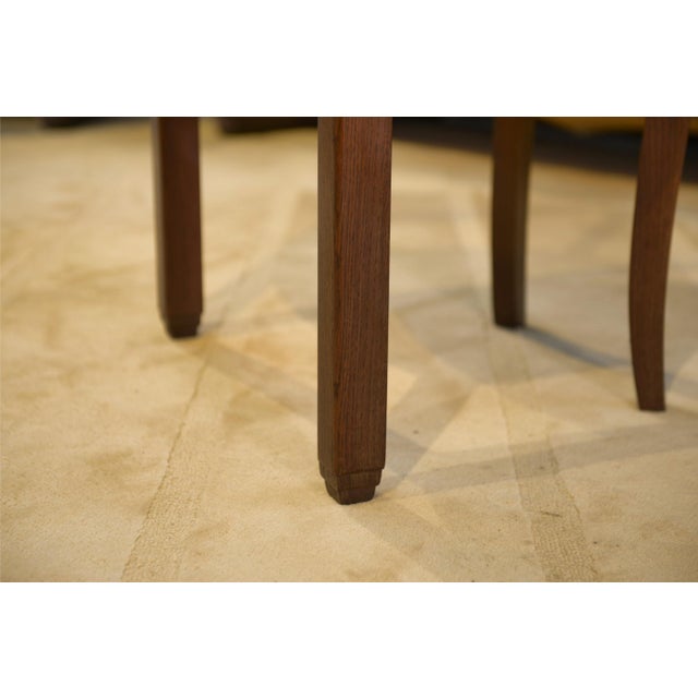 Oak and Imitation Leather Armchair, 1940s For Sale - Image 12 of 13