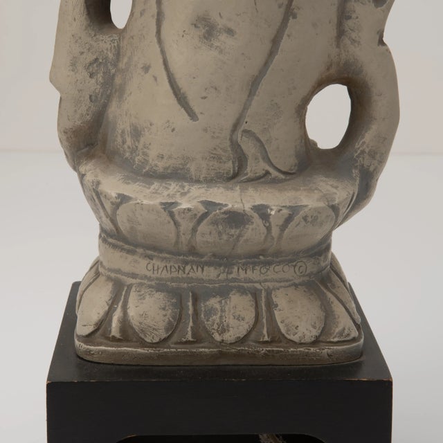 Chapman Hollywood Regency Quanyin Quan Yin Table Lamp For Sale - Image 11 of 12