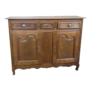 French Early 19th Century Louis XV Style Rustic Oak Buffet