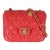 Red Quilted Lambskin Coco Pins Mini Flap Bag For Sale