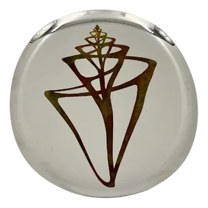 Vintage Decorative Steel Plate or Table Centrepiece with Bronze Shell Design by Sambonet, Italy, 1970s