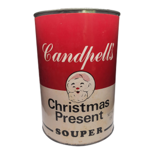 XXL Promo Candpells Christmas Present Santa Soup Can Rare