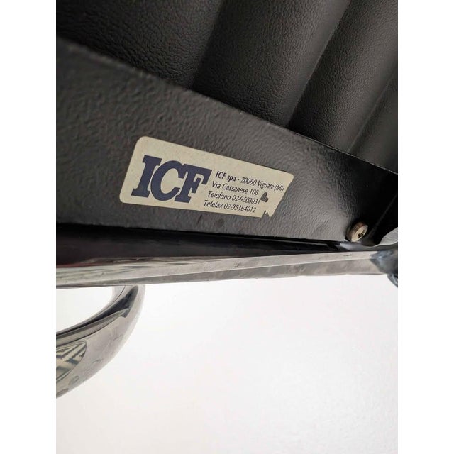 1960s MCM Charles Eames Aluminum Group Ea117 Black Leather Desk Chair by ICF For Sale - Image 9 of 10