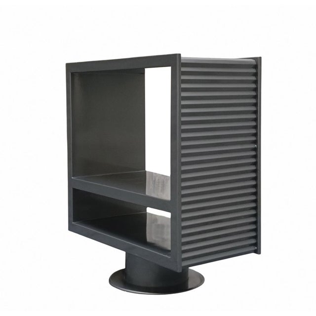 Brutalist Rotating Metal Console Table, Italy, 1990s For Sale - Image 3 of 8