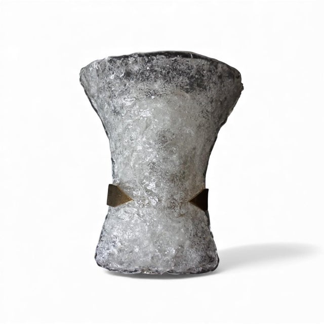 Murano Ice Glass Wall Lamp by Egon Hillebrand for Hillebrand Lighting, 1960s For Sale - Image 4 of 11