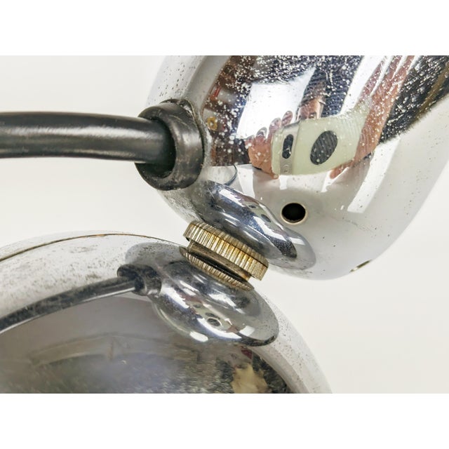 Metal Small Pollux Table Lamp in Chrome-Plated Metal by Ingo Maurer for M Design, 1960s For Sale - Image 7 of 11